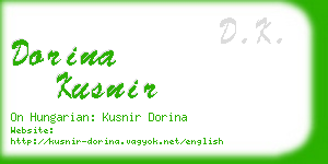 dorina kusnir business card